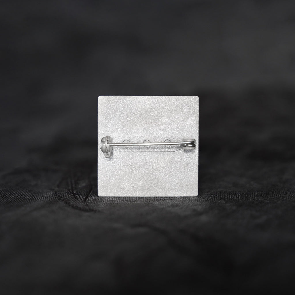 Silver brooch with orchid flowers