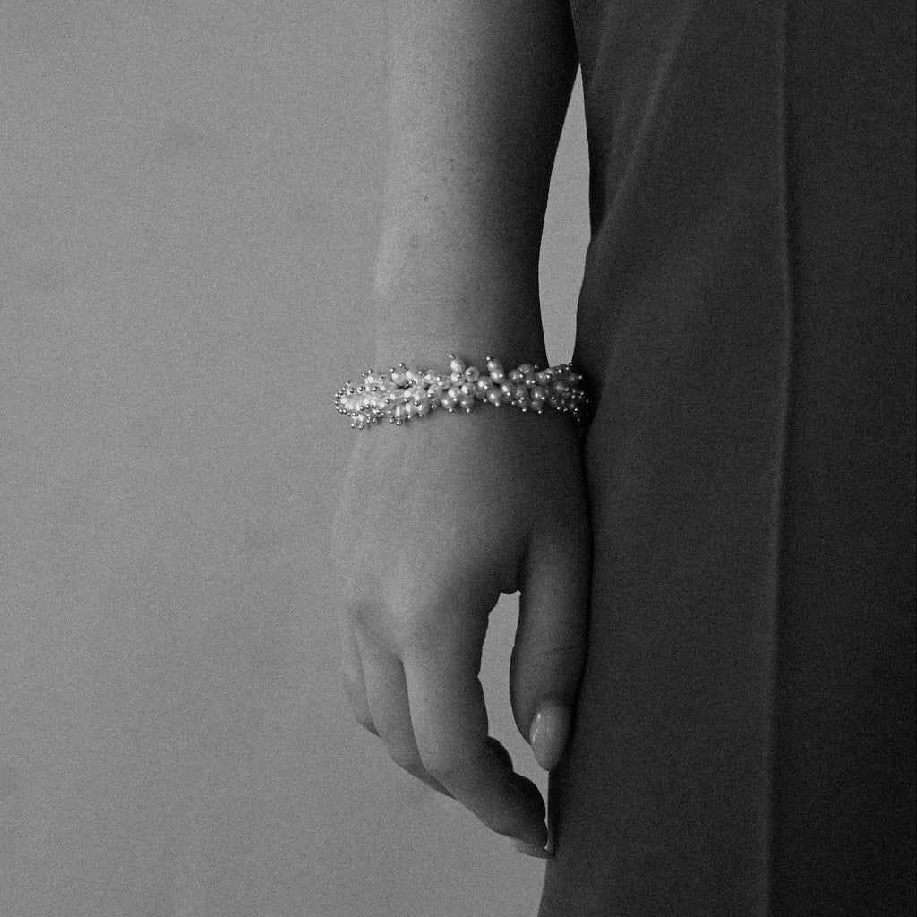 Tiny Freshwater Natural Pearl Sterling Silver Bracelet