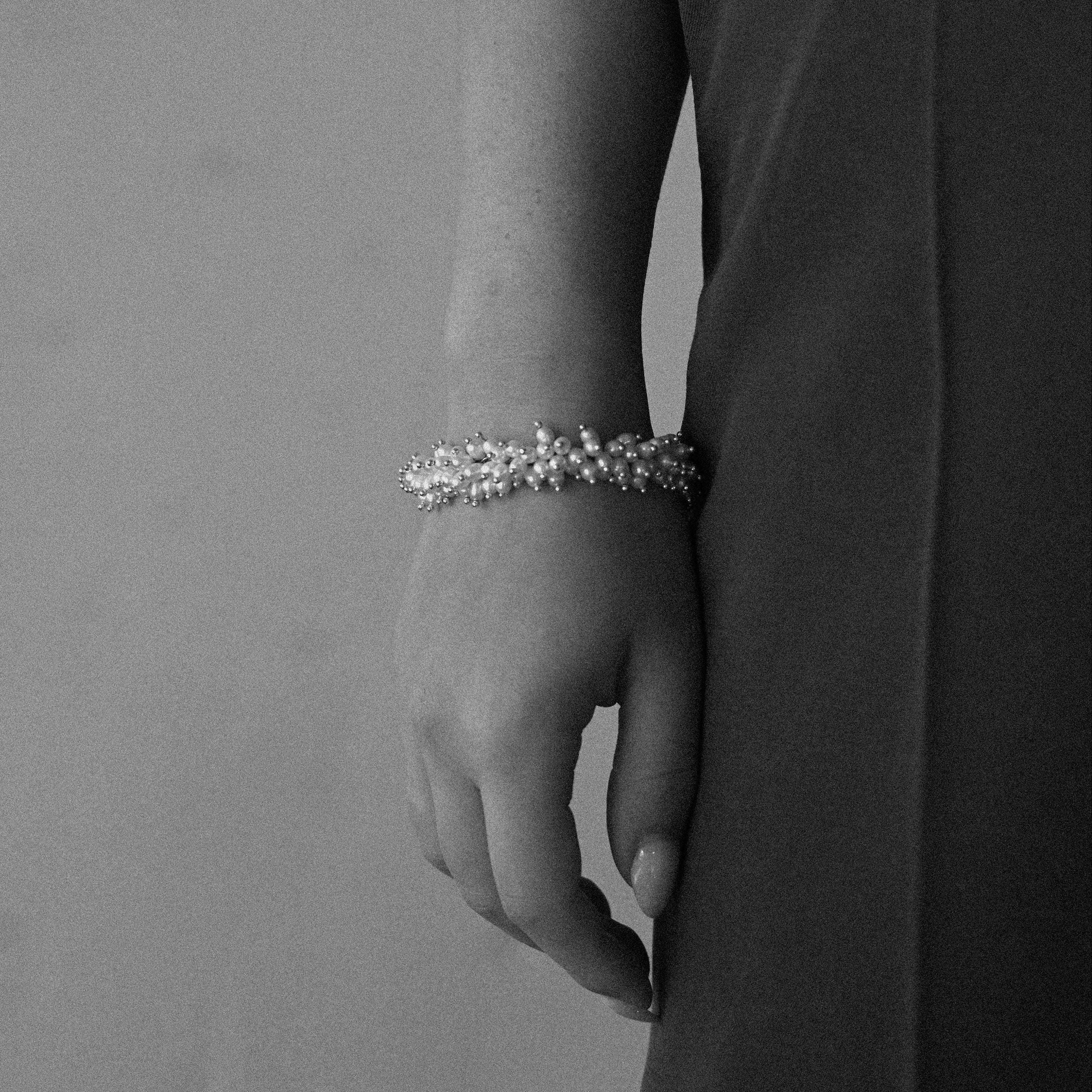 Tiny Freshwater Natural Pearl Sterling Silver Bracelet