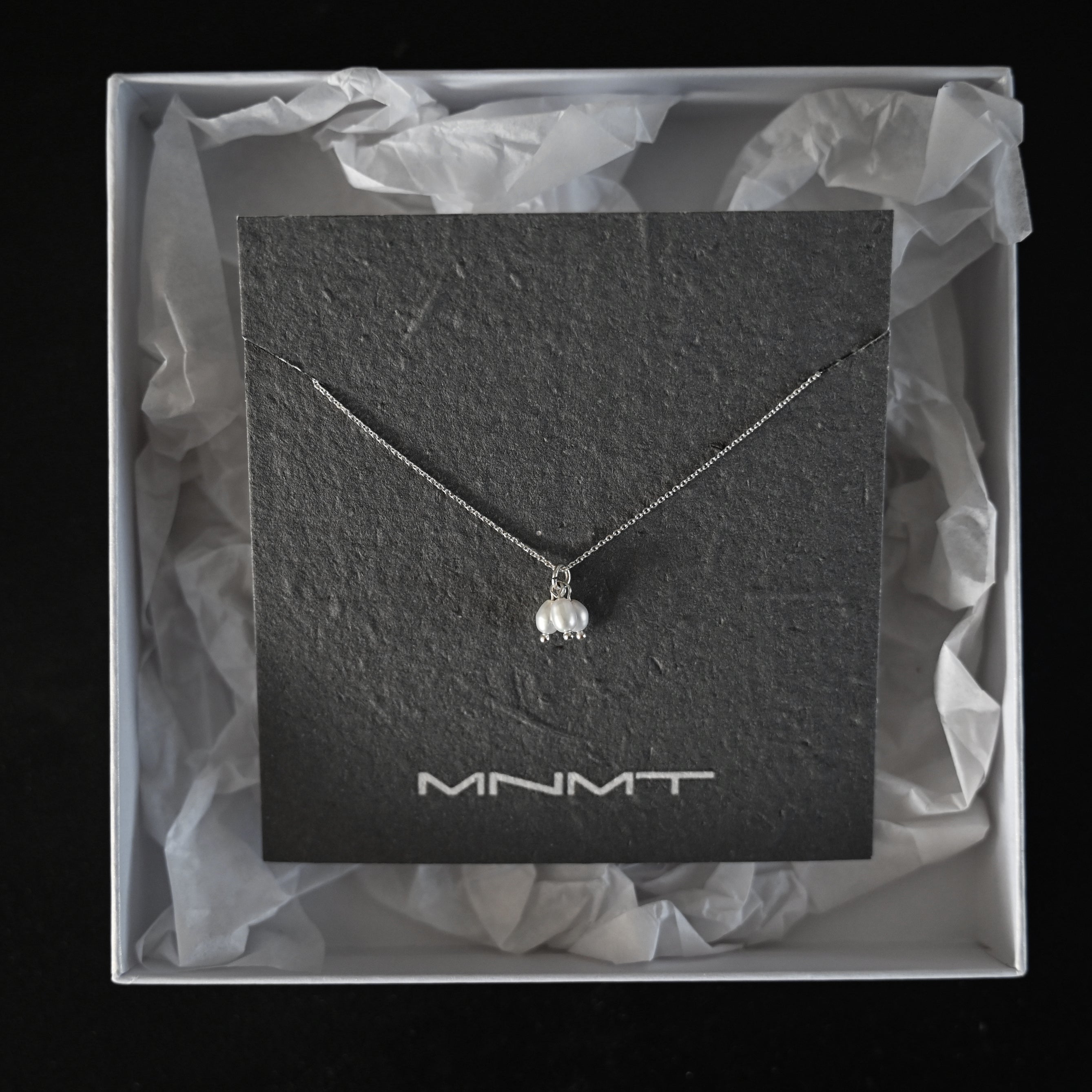 tiny natural freshwater pearl pendant silver chain necklace