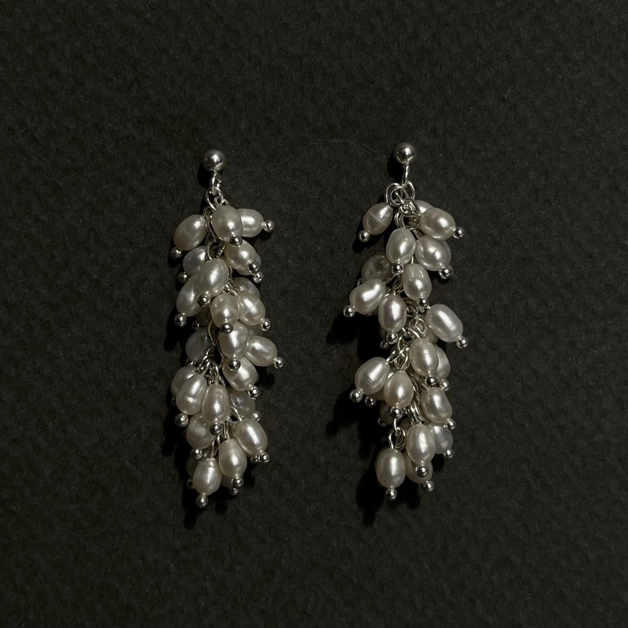 LUPINE Silver Pearl Earrings