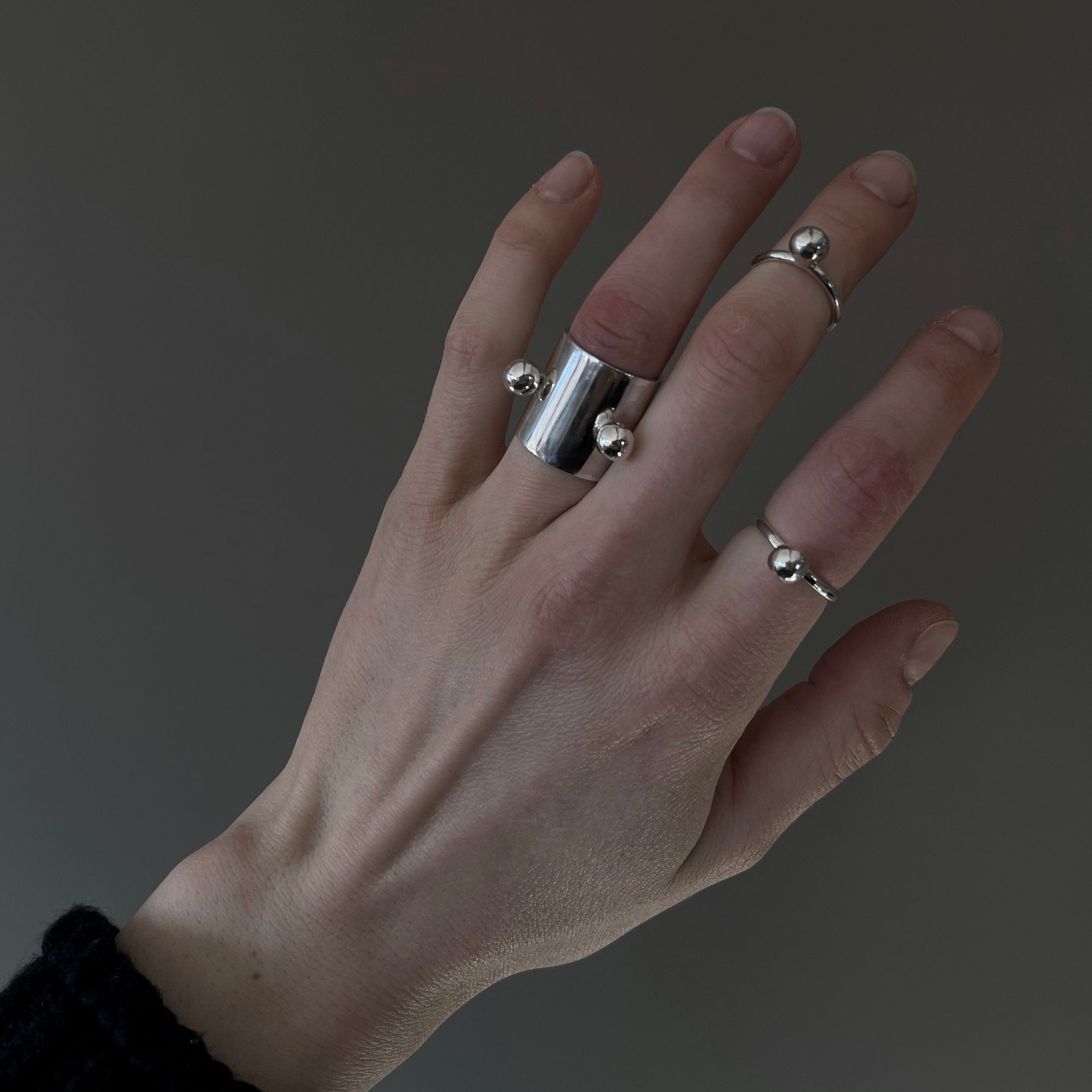 massive thick chunky sterling silver designer minimalist handmade ring