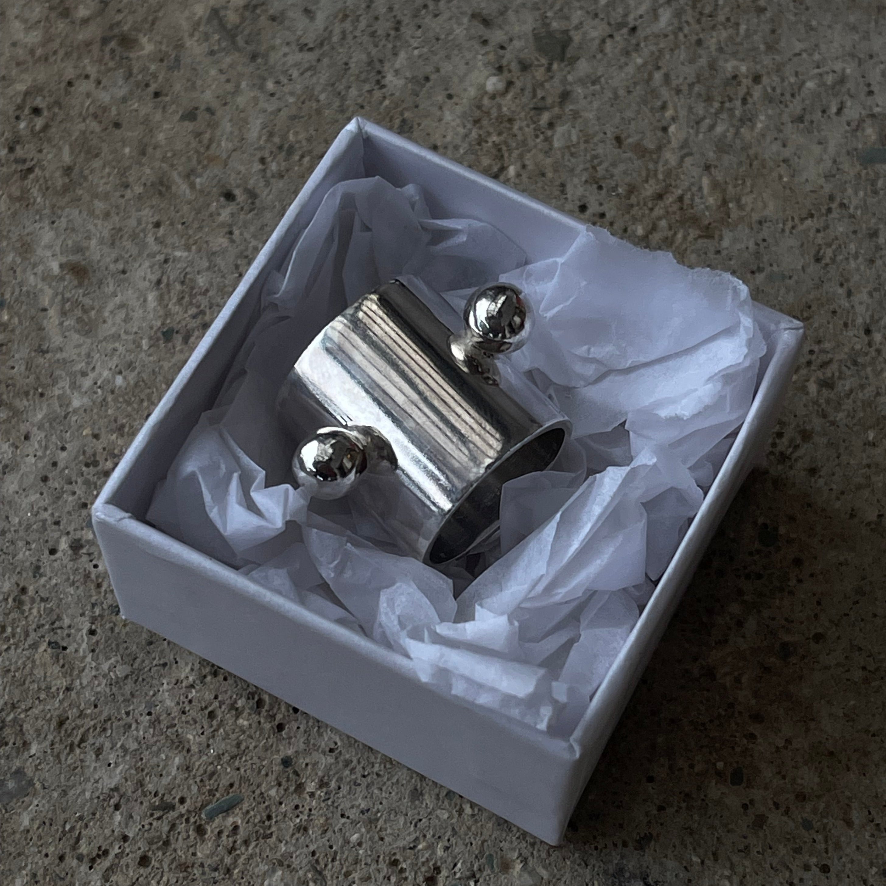 Massive silver handmade ring