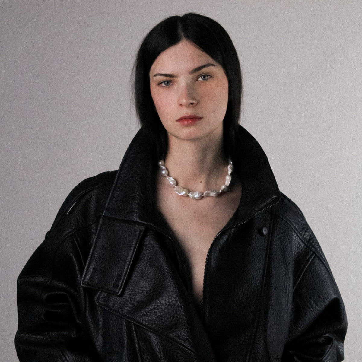 Luma handmade silver necklace featuring natural pearls