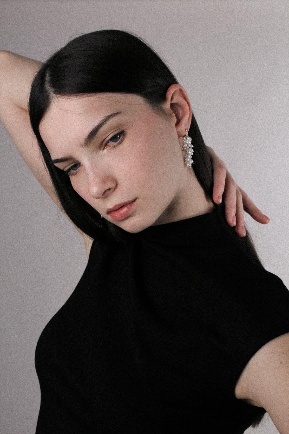 LUPINE Silver Pearl Earrings
